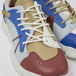Twins Multicolored Leather/Textile Sneaker for Men