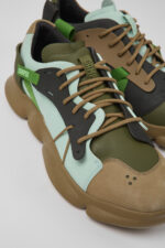 Twins Multicolored Leather/Textile Sneaker for Men