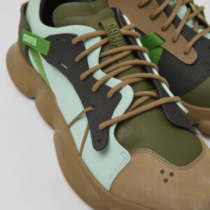 Twins Multicolored Leather/Textile Sneaker for Men