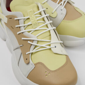 Twins Multicolor Leather/Textile Sneakers for Men.
