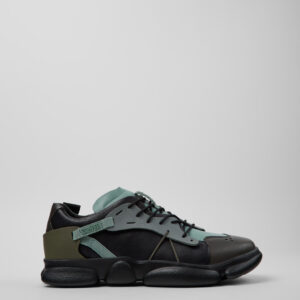 Twins Multicolor Leather and Textile Sneakers for Men.