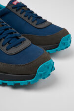 Drift Trail VIBRAM Blue recycled PET and nubuck sneakers for men