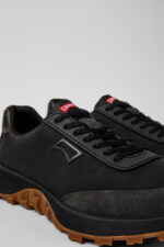 Drift Trail Black Textile and Nubuck Leather Sneakers for Men.