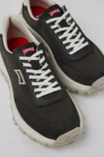 Drift Trail Gray Textile and Nubuck Leather Sneakers for Men.