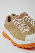 Teix Beige recycled textile and nubuck shoes for men