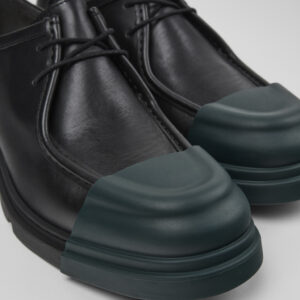 Junction Black leather shoes for men