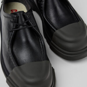 Junction Black Leather Men's Shoe.