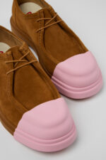 Junction Brown Nubuck Shoes for Men.