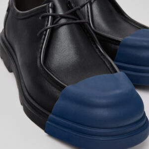 Junction Black Leather Shoes for Men.