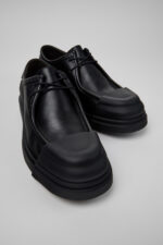 Junction Black Leather Shoes for Men.
