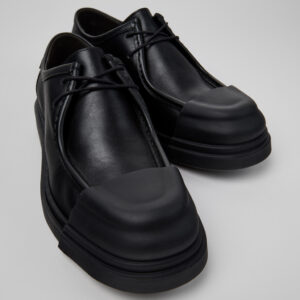 Junction Black Leather Shoes for Men.