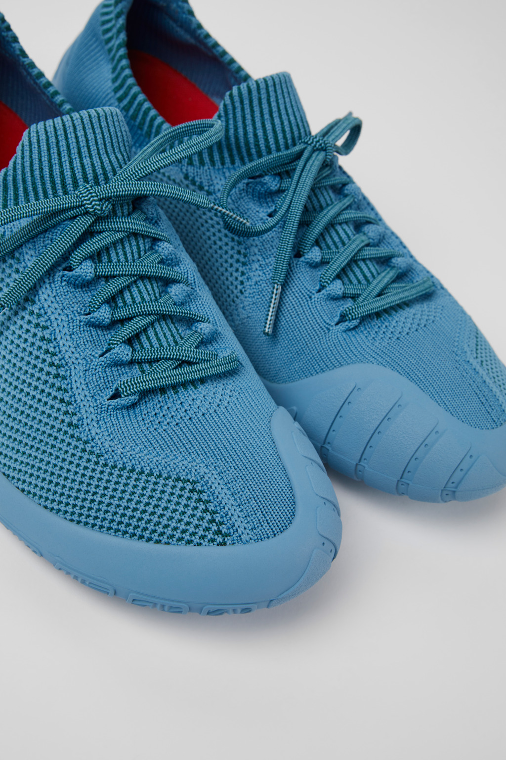 Path Blue and green textile sneakers for men