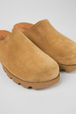 Brutus Sandal Beige Nubuck Clog for Men