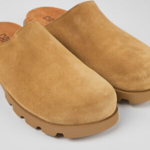 Brutus Sandal Beige Nubuck Clog for Men