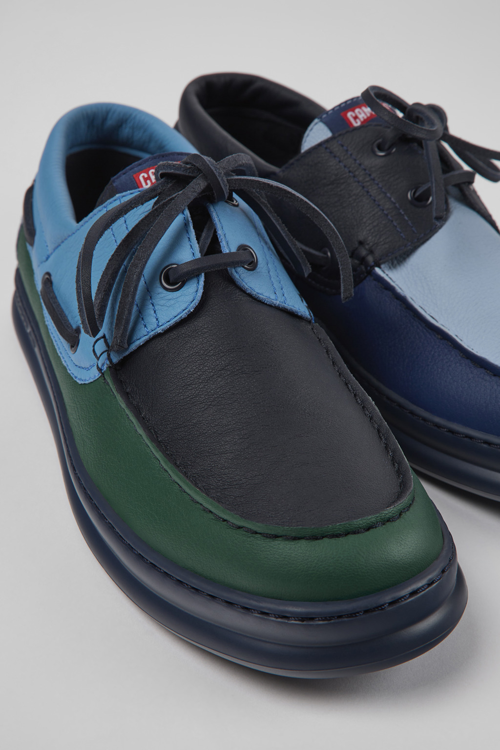 Twins Multicolored leather sneakers for men