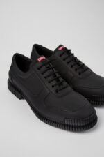 Pix Black leather and recycled PET shoes for men