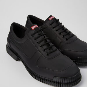 Pix Black leather and recycled PET shoes for men