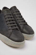 Peu Terreno Gray leather shoes for men