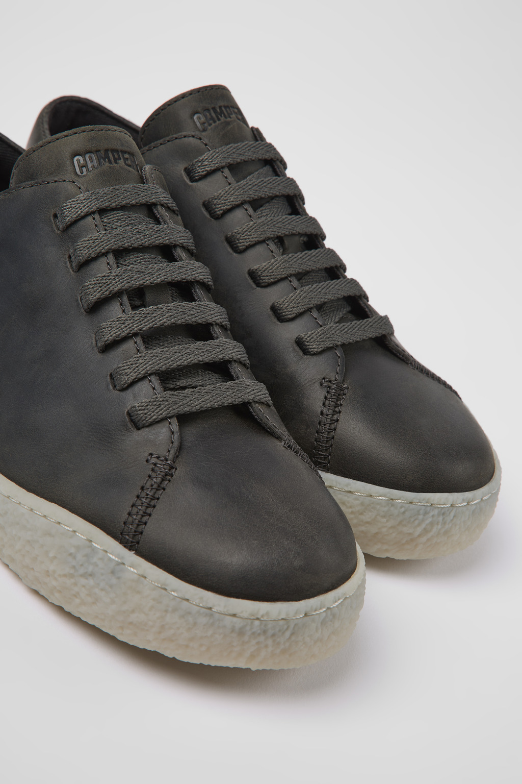 Peu Terreno Gray leather shoes for men