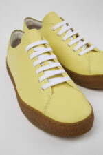 Peu Terreno Yellow Leather Sneaker for Men