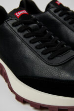 Drift Trail Black Leather and Nubuck Sneakers for Men.