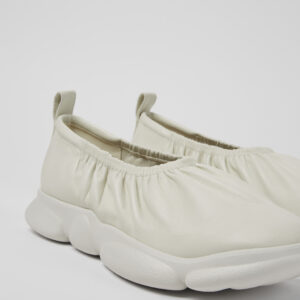 Karst White leather ballerinas for men