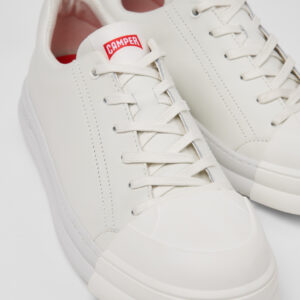 Junction Runner White Leather Sneakers for Men.