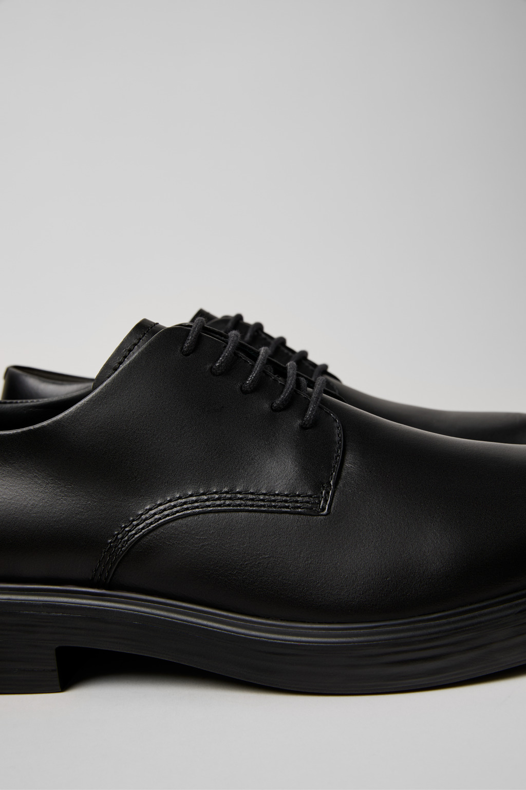 Dean Black Leather Shoes for Men.