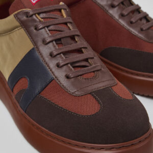 Runner K21 Brown textile and nubuck sneakers for men