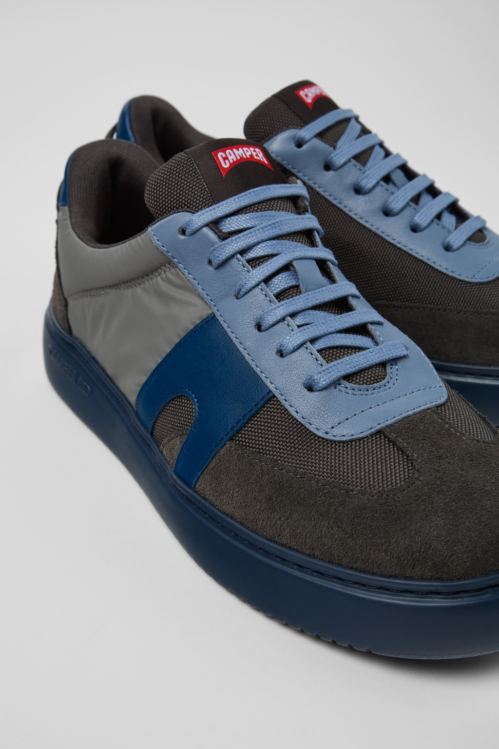 Runner K21 Gray textile and nubuck sneakers for men