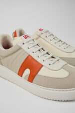 Runner K21 White/Gray textile and nubuck sneakers for men