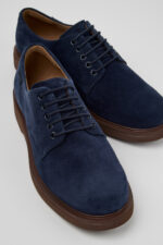 Norman Blue Suede Leather Shoes for Men.