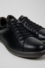 Pelotas Soller Black Leather Sneakers for Men.