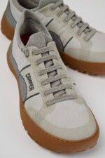 Peu Serra 360º Durable Gray and White Engineered Material Sneakers for Men