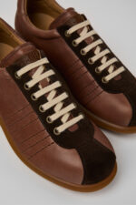 Pelotas Brown Leather and Nubuck Shoes for Men.