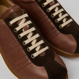Pelotas Brown Leather and Nubuck Shoes for Men.