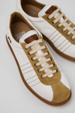 Pelotas White Leather and Nubuck Shoes for Men.