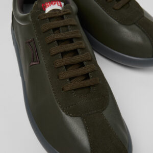 Pelotas XLF Green Leather and Nubuck Sneakers for Men.