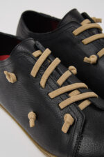 Twins Black Leather Men's Shoe.