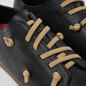 Twins Black Leather Men's Shoe.
