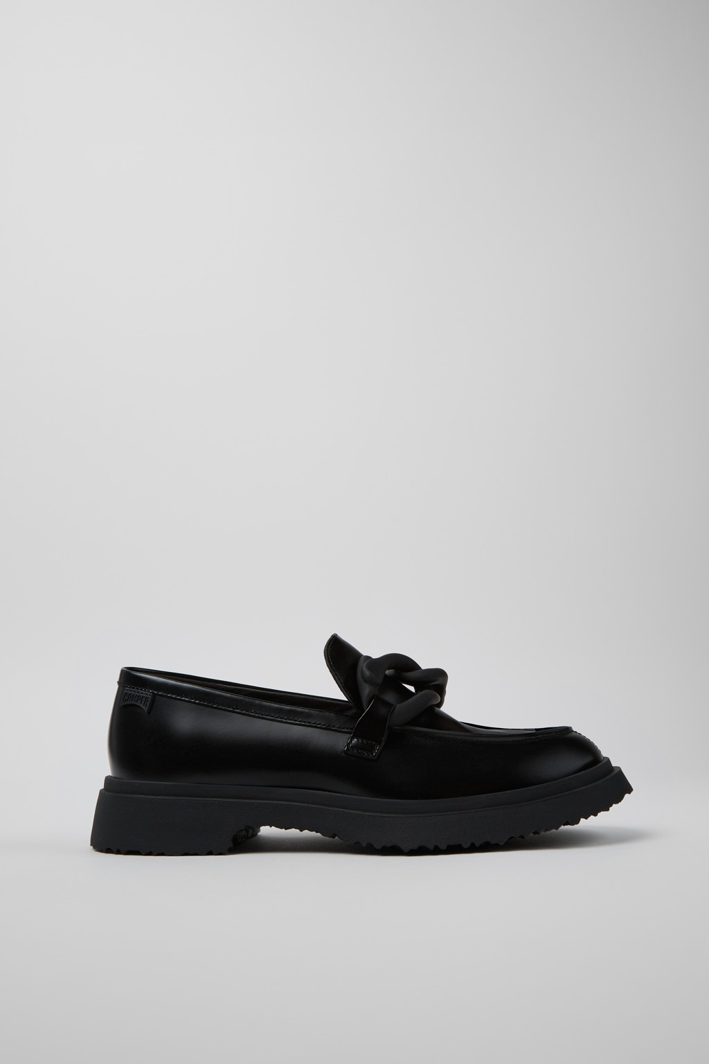 Walden Black Leather Moccasin Shoes for Men.