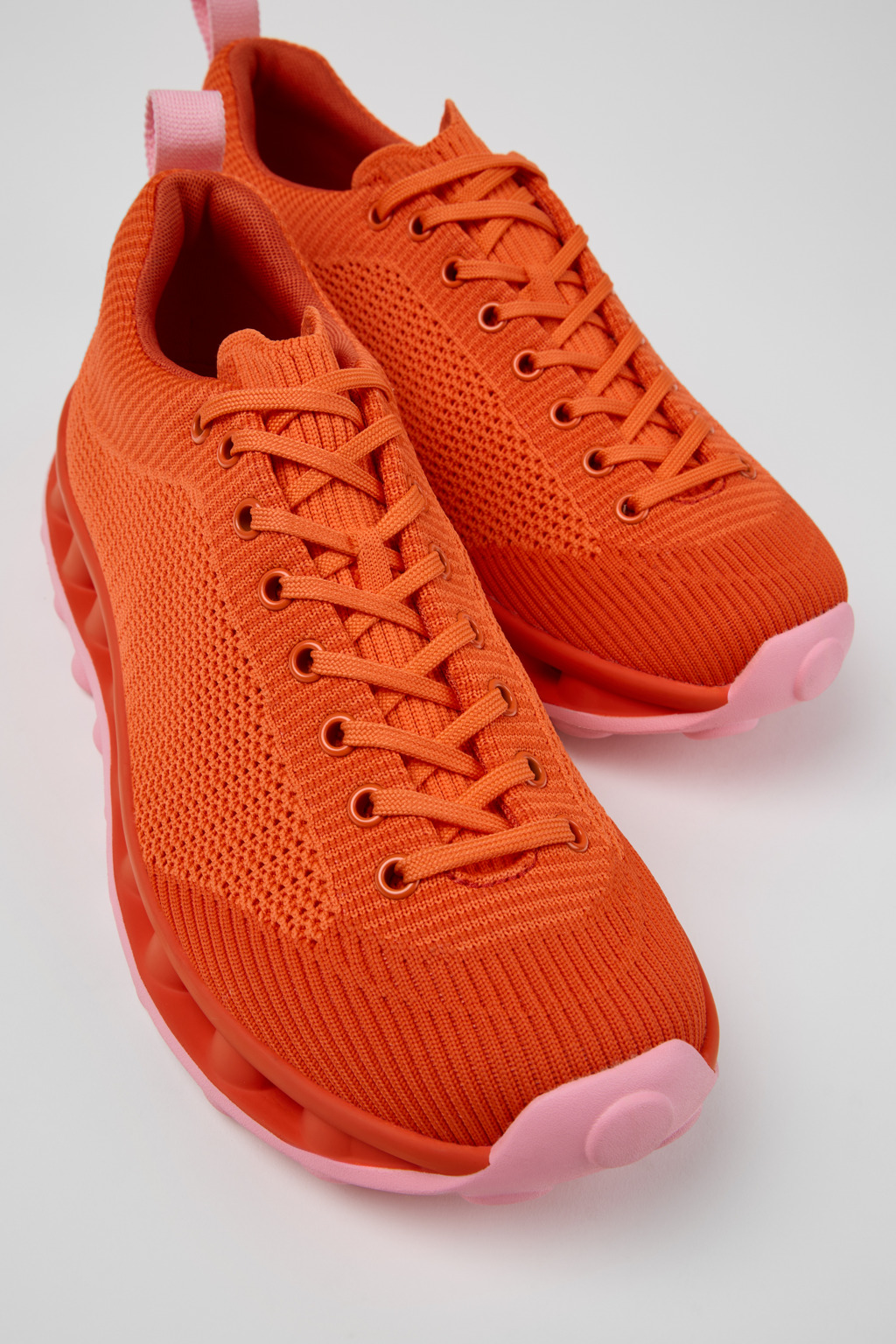 Camper x SUNNEI - PELOTISSIMA Pink, Orange and Red Textile Sneakers for Men.