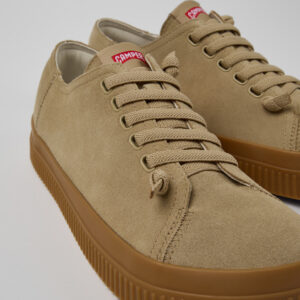 Peu Roda Beige Nubuck Sneakers for Men.
