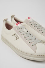 Runner White Leather and Nubuck Sneakers for Men.