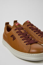 Runner Brown Leather and Nubuck Sneakers for Men.