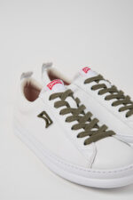 Runner White Leather Sneakers for Men.