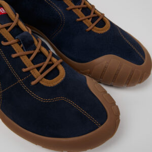 Peu Path Blue Nubuck Sneakers for Men.