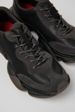 Karst 2 Black and Gray Leather and Nubuck Sneakers for Men.