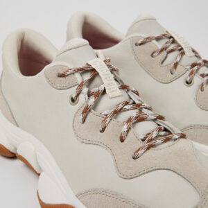 Karst 2 White and Beige Leather and Nubuck Sneakers for Men.