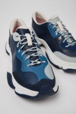 Twins Multicolor Leather and Nubuck Sneakers for Men.